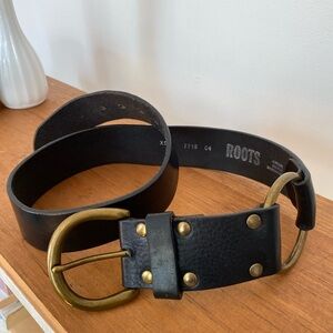 Black Roots belt with ring detail vintage